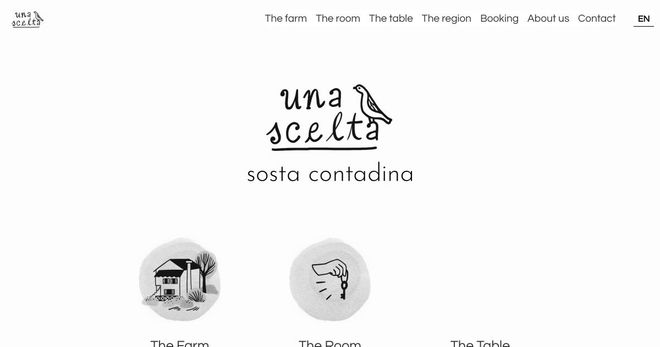 Una Scelta website screenshot