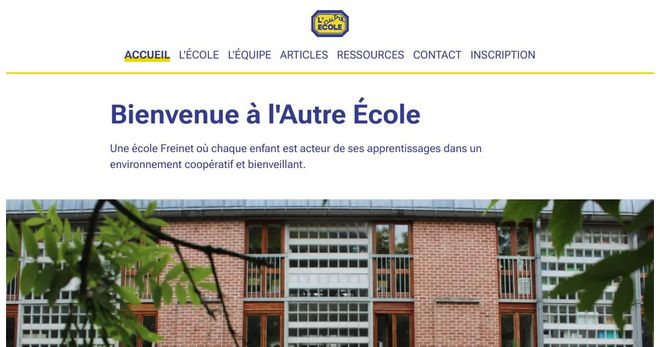Autre École website screenshot